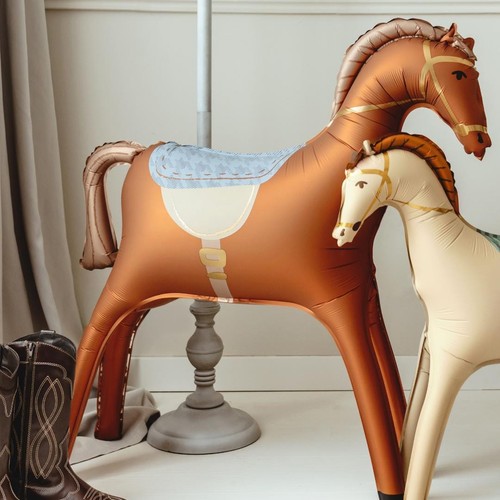 Large brown standing horse - brown,