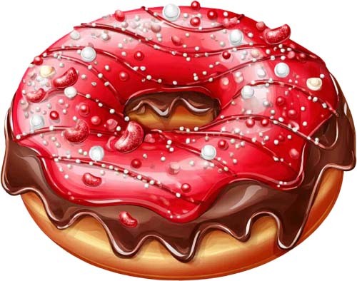 Valentine day donut - donut, art