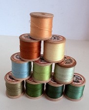 Vintage Wooden Cotton Reels