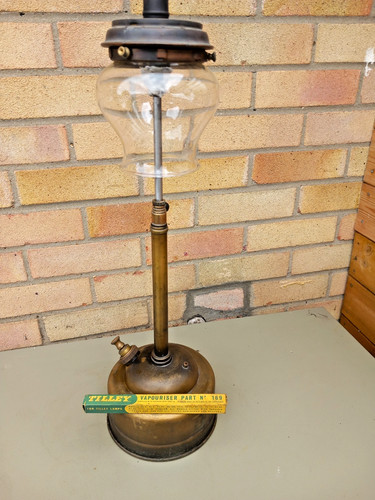 Vintage tilley table - table, lamp