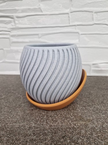 Printed large plant pot - printed,