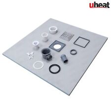CLEARANCE! - Square Drain Wetroom Shower Tray with Waste Tile On Surface