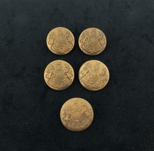 5 General Service Military Buttons Gold Gaunt London Smith And Wright Birmingham