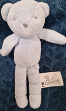 Mothercare my first bear blue teddy soft toy small 8"