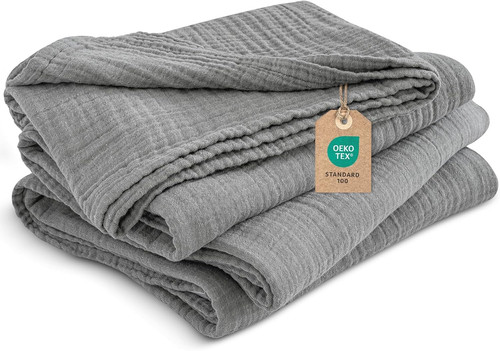 100 cotton muslin - cotton, throw