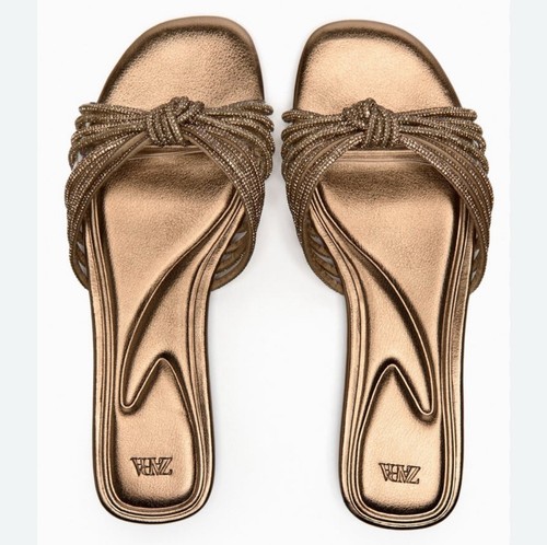 New zara silver rhinestone - zara, bow