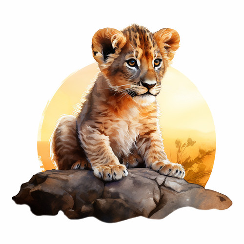 Lion cub rock laptop - cub, on