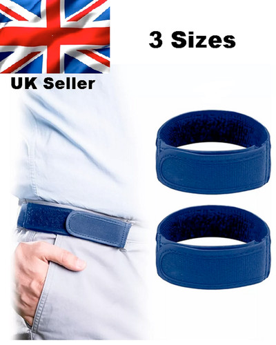 Blue unisex buckleless belt - blue,