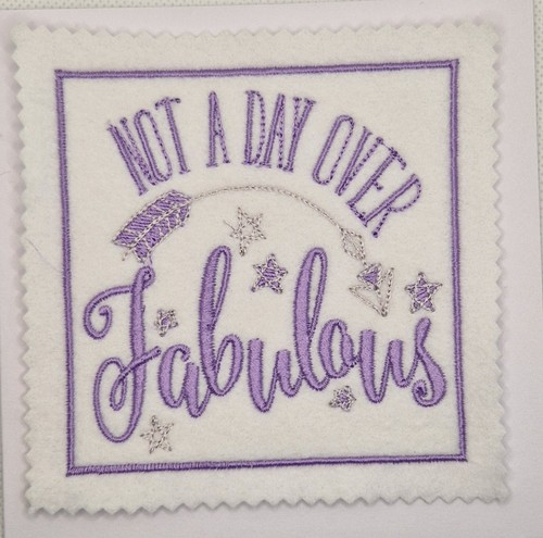 Embroidered birthday fabulous - birthday,