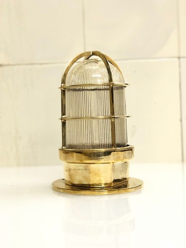 Antique brass bulkhead - antique, lamp