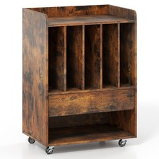 Rolling Vinyl Display Shelf