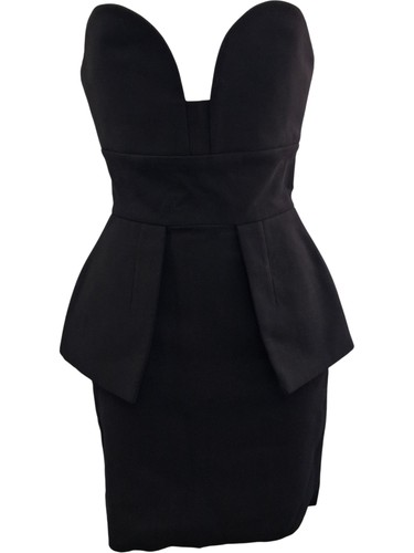 Aqua strapless peplum - strapless,