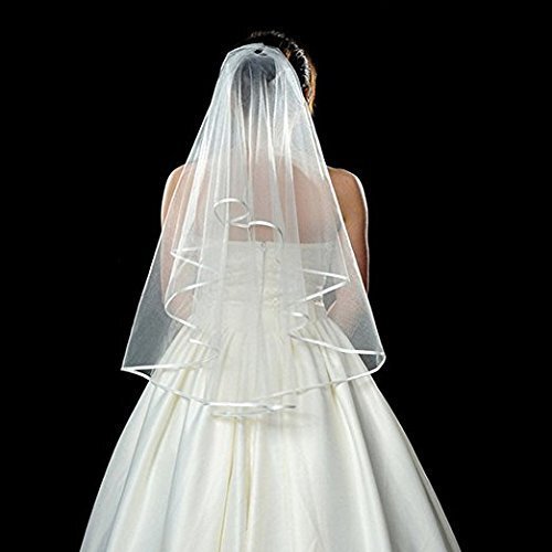 Two layer lace short bridal - two,
