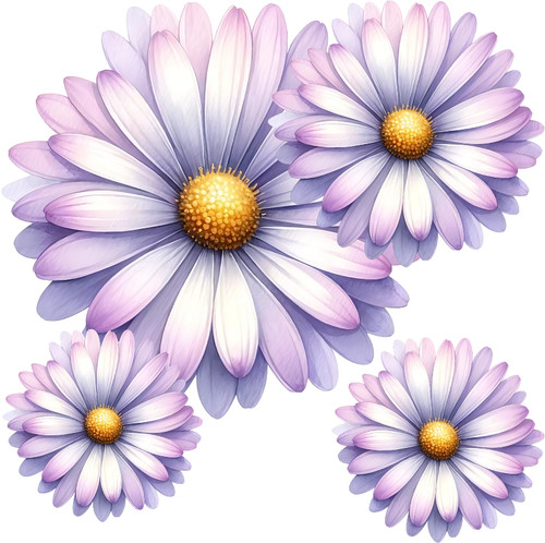 Lilac daisy flower vinyl - lilac,