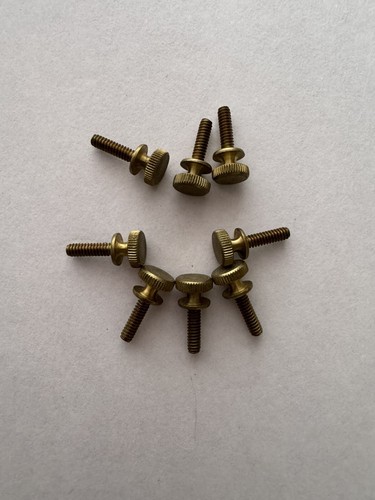 Brass knurled thumb - brass, screws