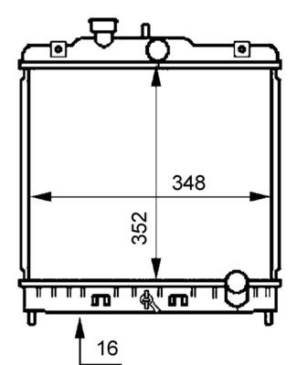 Radiator brazed cooling fins - brazed,