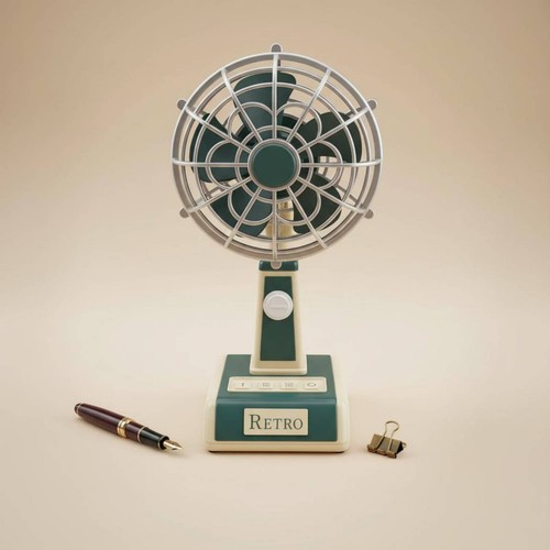 Retro desk fan - desk,