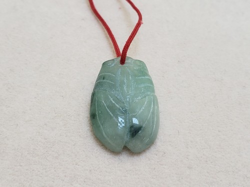 Natural jade cicada pendant - cicada,