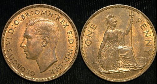 Penny 1937 george gef - vi, gef-unc