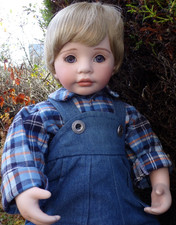 CELIA DOLLS BOY SAM LIMITED EDITION 146 /200 LARGE HEAVY PORCELAIN DOLL GORGEOUS