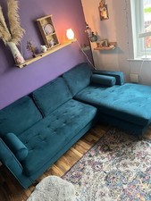 Teal Velvet Sofa Less Than 12