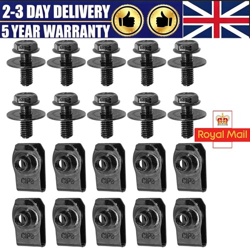 Engine undertray clips - clips, bolt