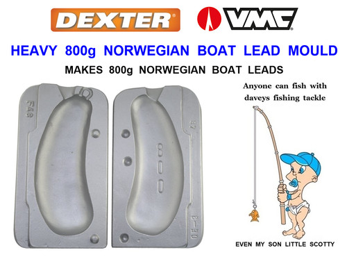 Norwegian boat mould 800g - mould, lead