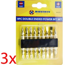 3 X 9PC DOUBLE ENDED SCREW