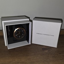 French Connection Classic Quartz Watch with Leather Strap & Box