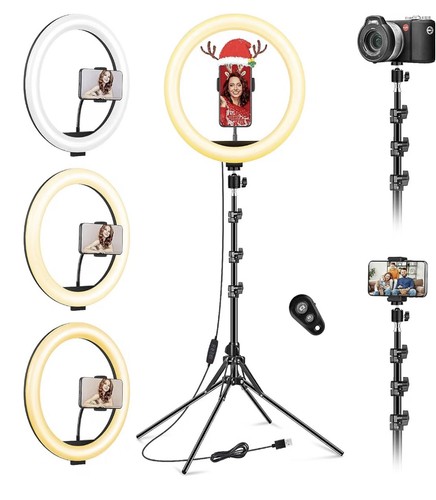 Led ring light with - 12",