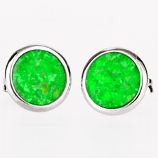 Round Kiwi Green Fire Opal