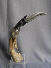 Hand Carved horn  Ibex figurine