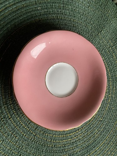 Aynsley gold pink saucer - aynsley,