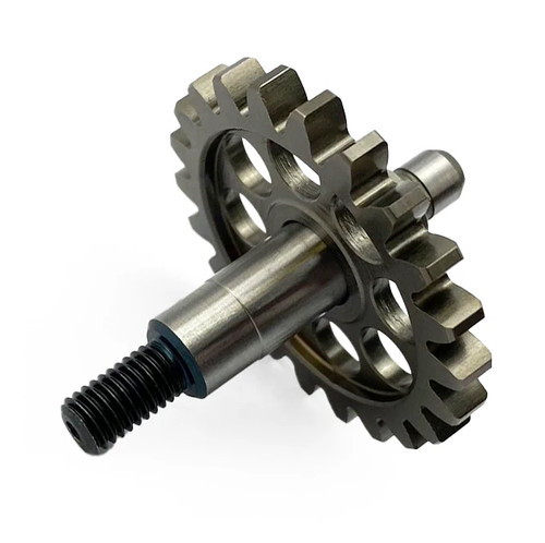 Water pump shaft with gear - water,