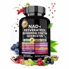 NAD+ Resveratrol Berberine Quercetin All In One Supplement for Anti-Aging