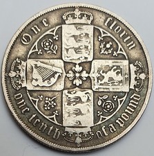 Florin 1876 Victoria Gothic