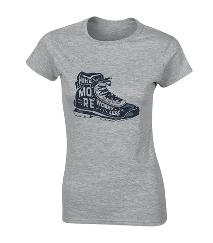 Hike more worry less ladies - ladies, t
