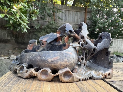 Carved soapstone asian - carved,