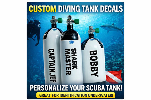 Scuba diving cylinder decals - diving,