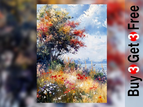 Wildflower meadow tree light - wildflower,