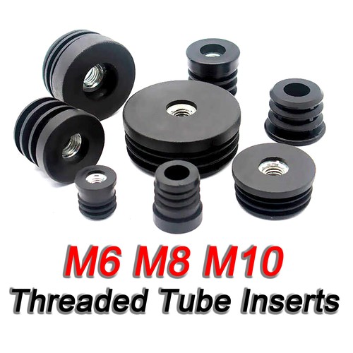 Round threaded tube inserts - threaded,