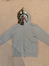 Bape Shark Hoodie Grey And