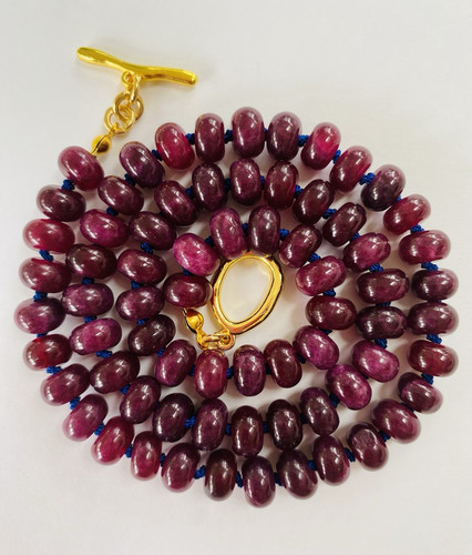 Deep red garnet - , rondelle