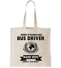 Bus Driver Personalised Tote Bag Shopper Thanks Amend Birthday Gift