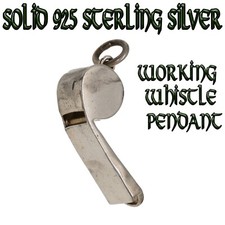 Whistle Pendant 925silver Rave Festival Train Sports School Referee Rape Whistle