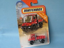 Matchbox Mercedes-Benz Unimog U300 Red Body Farming Farm Construction 70mm Toy b