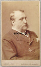 CDV MAN MONOCLE SPECTACLES ELLIOTT FRY ANTIQUE PHOTO VICTORIAN BEARD EYEGLASS