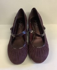 M&S Footglove Plum Faux Suede