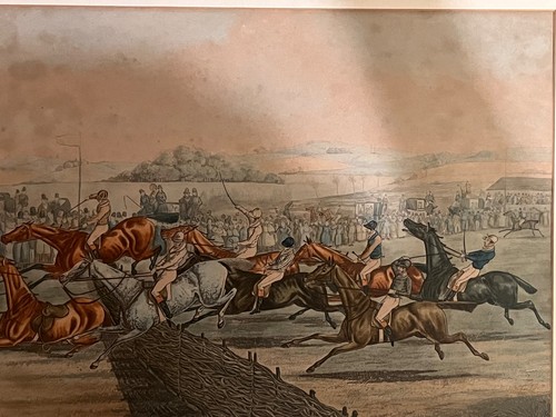 Antique aquatint hurdle - antique,
