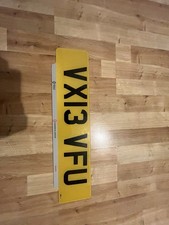 British back number plate - back,
